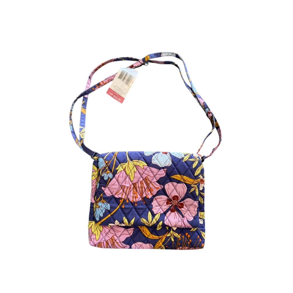 Vera Bradley Coffee Garden Small Flap Hipster Quilted Cotton Crossbody Bag NWT
